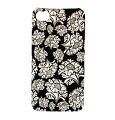 Gibson iPhone-4 Cover Daphne Black-White Fabric