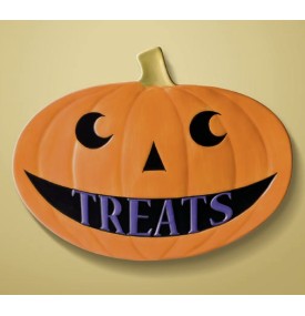 Halloween All Hallows Pumpkin Cookie Plate Treats