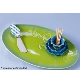 Petals Appetizer Tray & Toothpick Holder